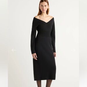 🖤 Modern Citizen Bora Off-Shoulder Sweater Dress Women’s XS Black ✨‎